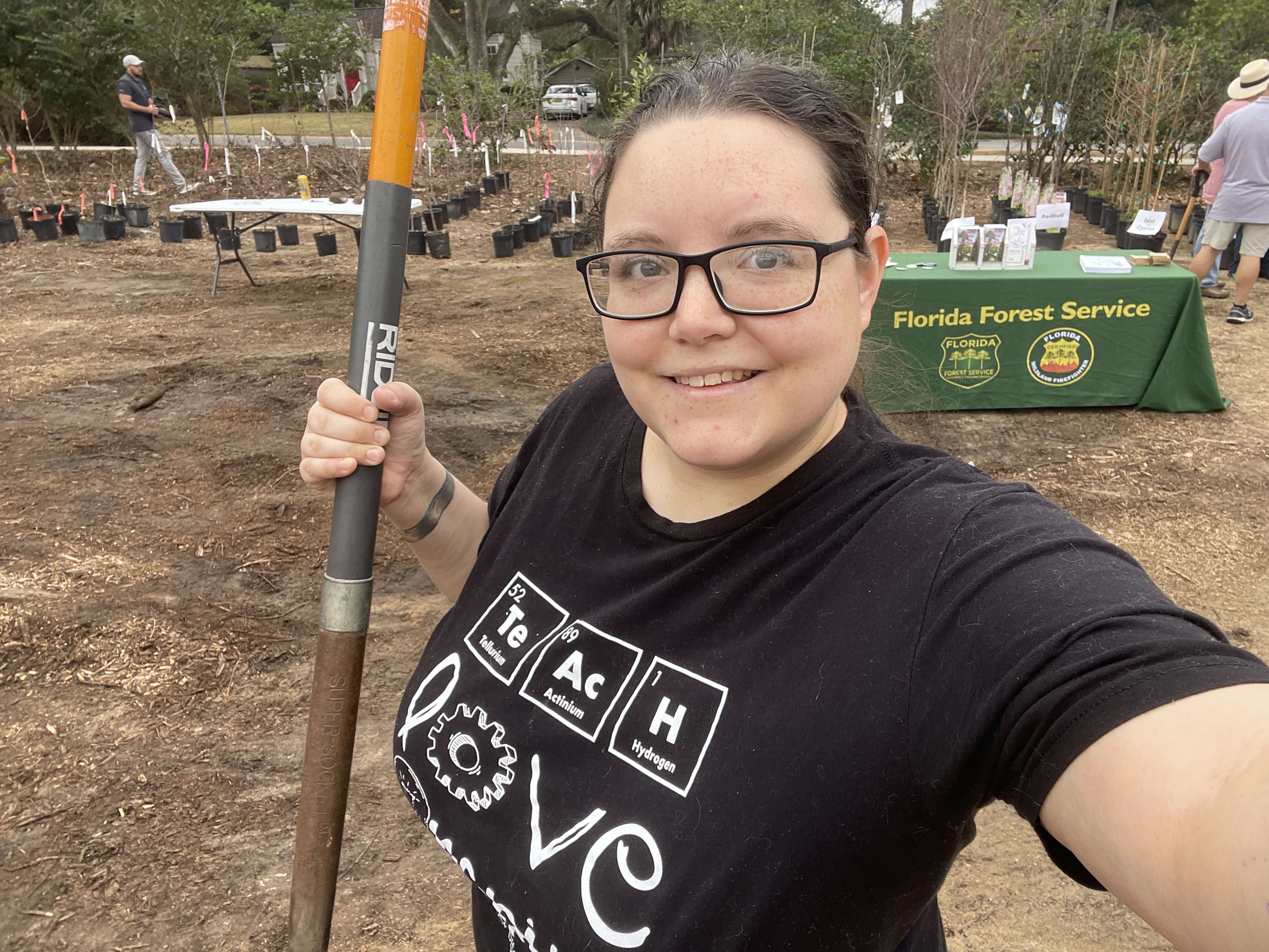 Karolyn Burns at a Florida Forest Service planting event